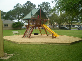 We recommend playset fall areas for all playgrounds.