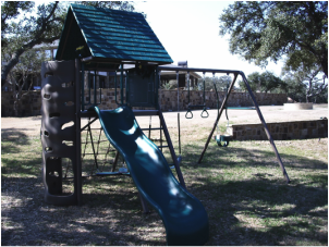 This Lifetime metal swingset is a vast improvement over what we playsed on as kids.