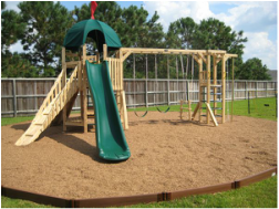 Your playscape fall area will not only look great, but will also be durable when built properly.  